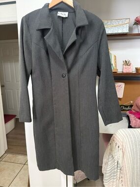 ISB Charcoal Gray Tailored Trench Coat